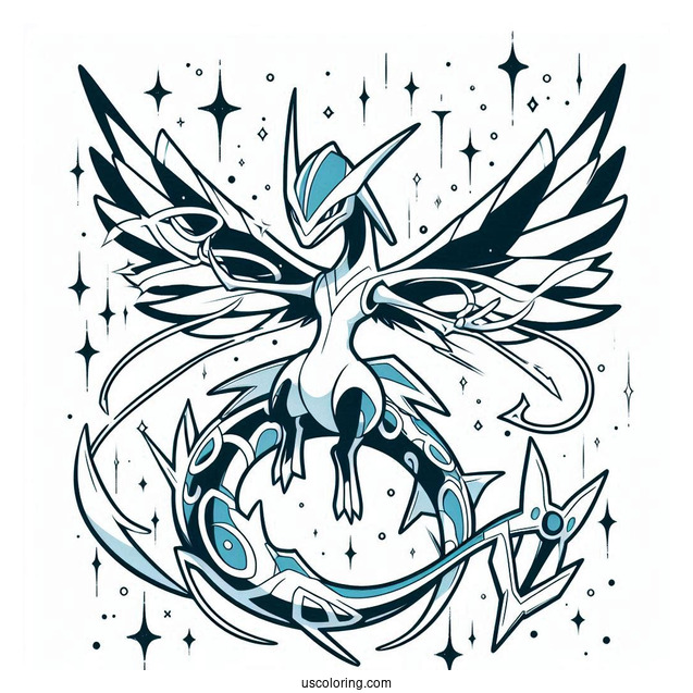 Azure Burst Rayquaza Coloring Page Pokemon Card