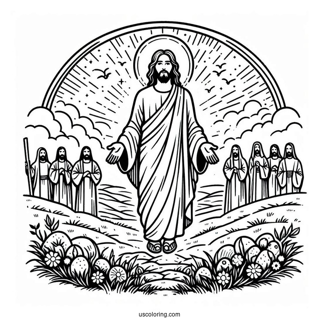 Jesus Resurrection Coloring For Kids