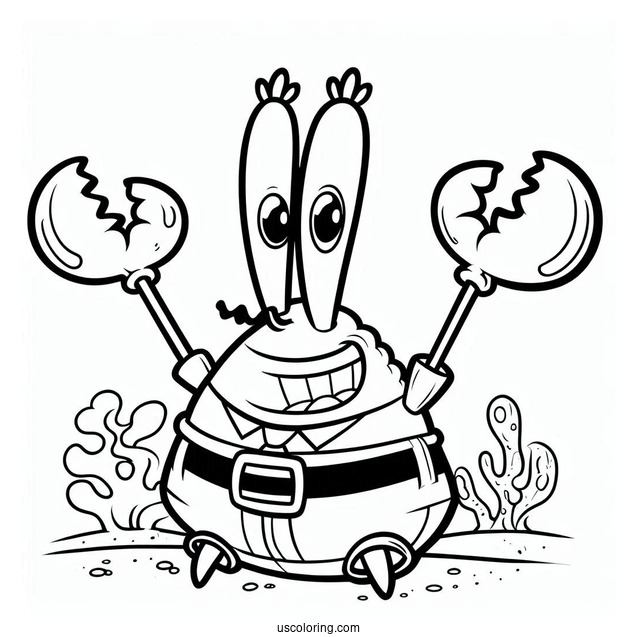 Coloring Page Of Mr Krabs