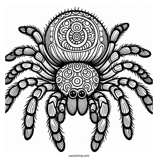 Himalayan Spider Coloring Sheet For Kids