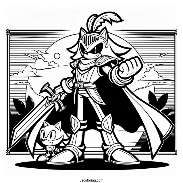 Coloring Page Of Sir Lancelot Shadow
