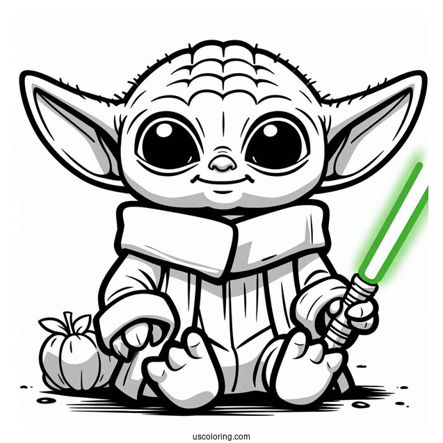 Lego Baby Yoda To Color