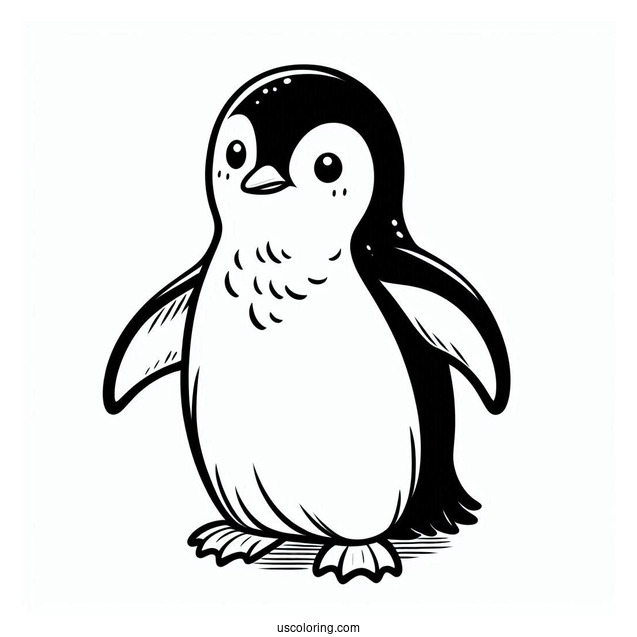 Adelie Penguin Coloring Page