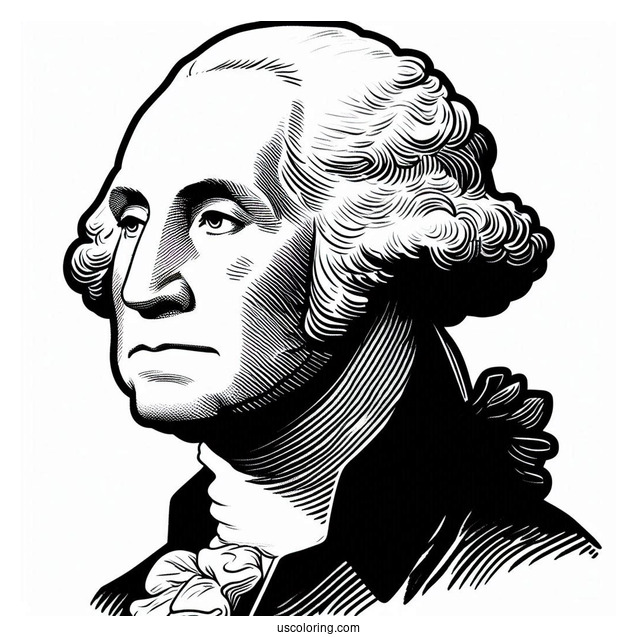 United States President Coloring Page Of George Washington
