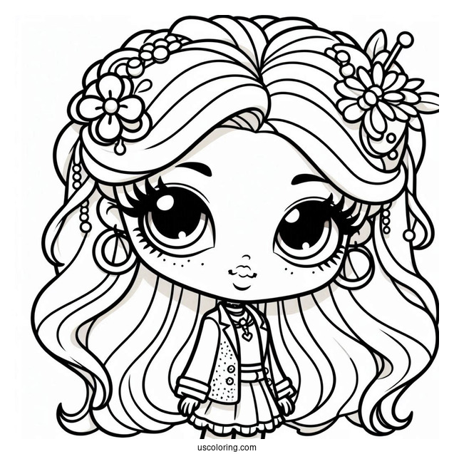 Kawaii Phoebe Bratz Coloring Page
