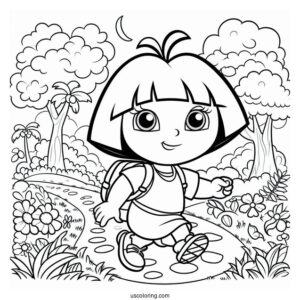 Big Sister Dora Coloring Sheet