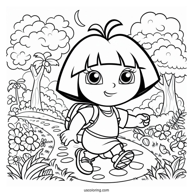 Big Sister Dora Coloring Sheet