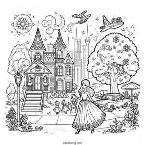 Barbie And Dreamhouse Adventures Coloring Page