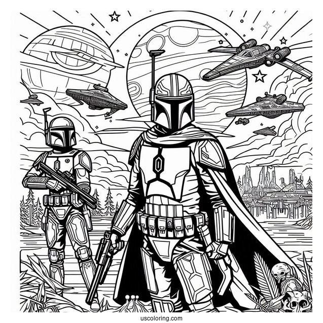 The Mandalorian Poster Coloring Sheet