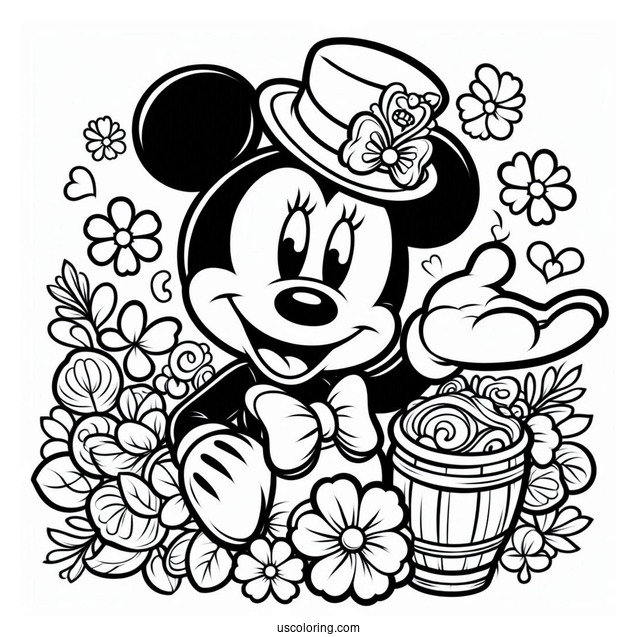 Mickey Mouse St Patrick_s Day Coloring Page For Kids