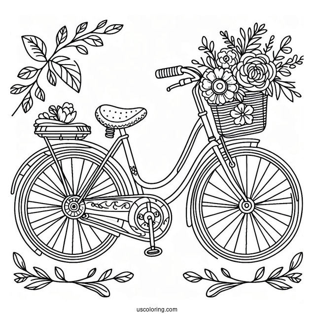 Children's Bicycle Coloring Page
