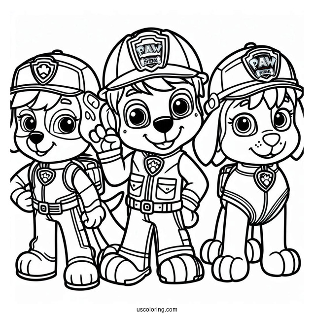 Paw Patrol Friends Coloring Sheet