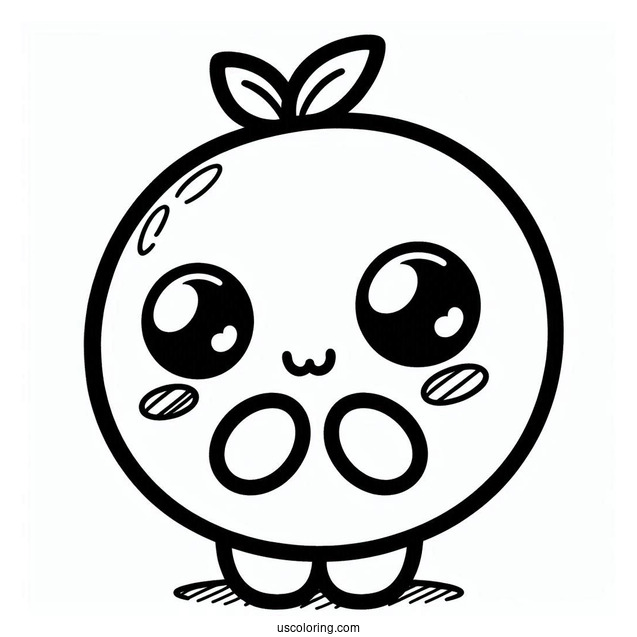 Simple Outline Of Shy Guy Coloring Page For Preschoolers