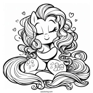 Pinkie Pie Coloring Page Of Trinity Pie Hugging