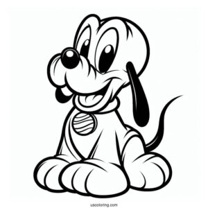 Easy Pluto Coloring Page For Kids