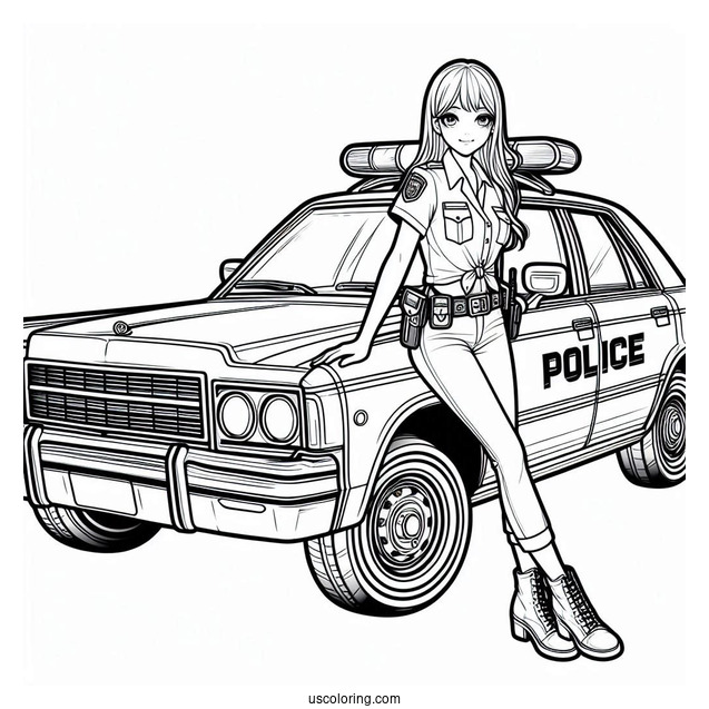 Modern Day Police Car To Color