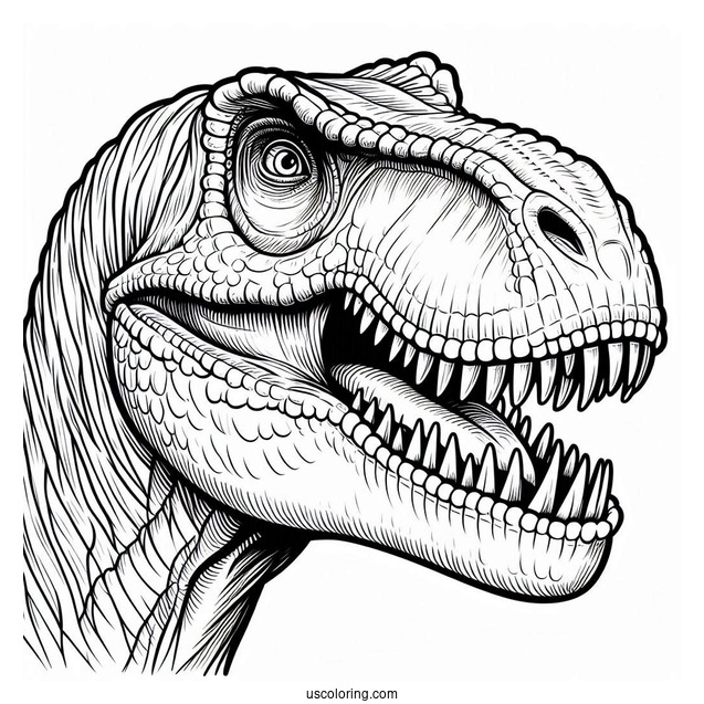 Front Facing View Of T-Rex Showing Teeth