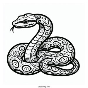Boa Constrictor Snake To Color