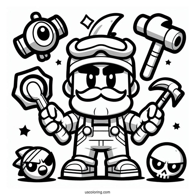 Detailed Brawl Stars Coloring Page Of Brawlers