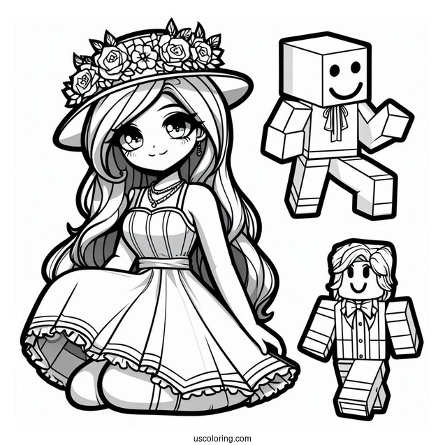 Roblox Minecraft Coloring Page For Kids