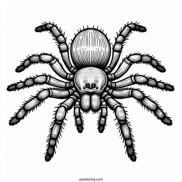 Himalayan Spider Coloring Sheet For Kids