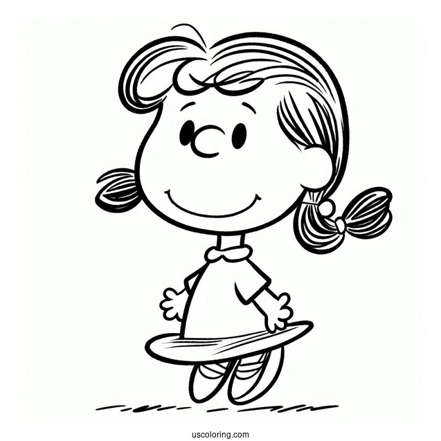 Coloring Sheet Of Lucy From Peanuts