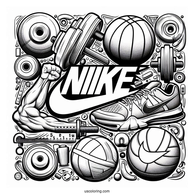 Nike Coloring Page Of Logo