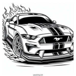 Mustang Coloring Sheet