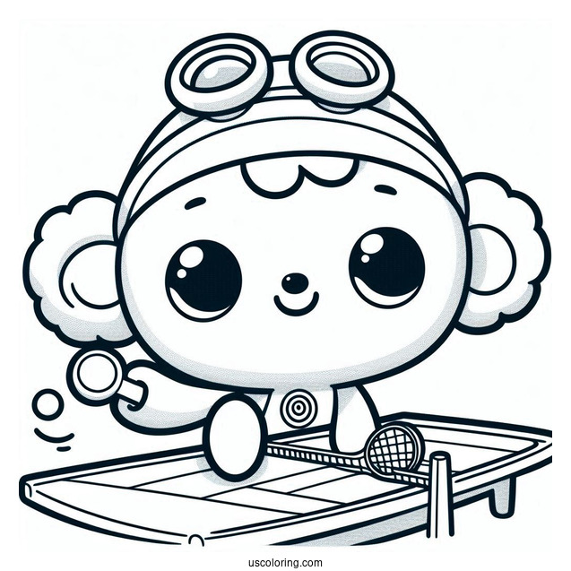 Octonauts Coloring Page Of Shellington Playing Table Tennis