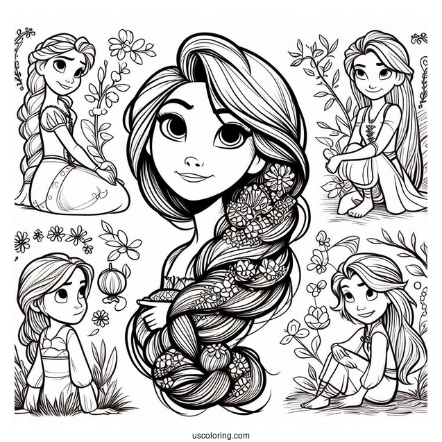 Characters From Tangled Movie To Color