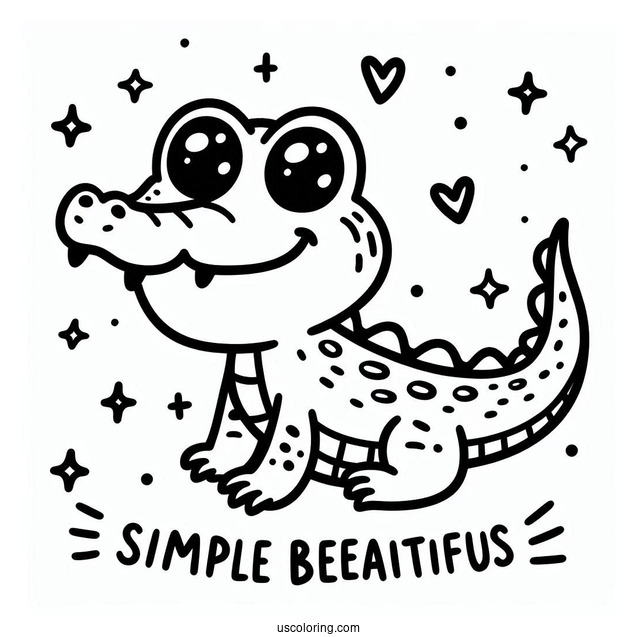 Easy Outline Of a Crocodile For Preschoolers(1)