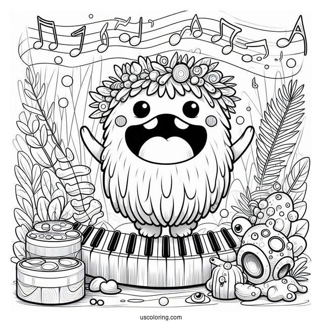 Easy My Singing Monsters Ghazt Coloring Sheet For Kids