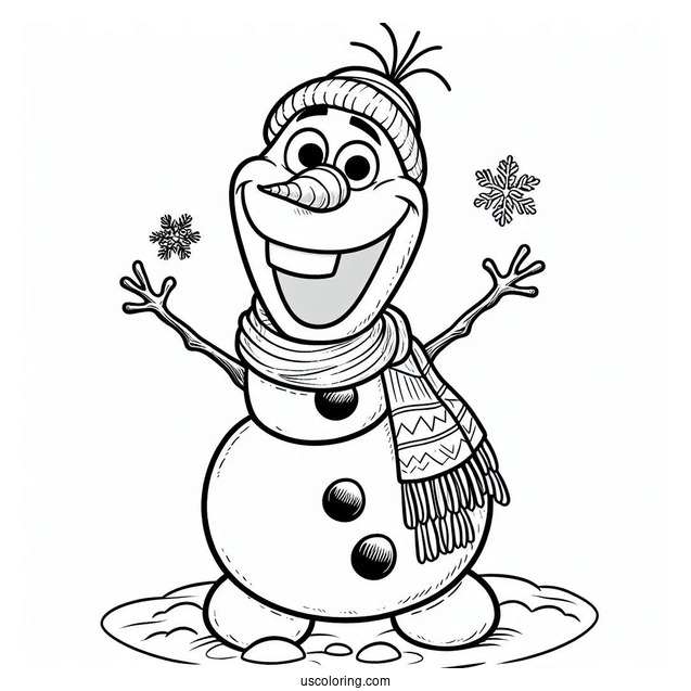 Olaf The Snowman To Color