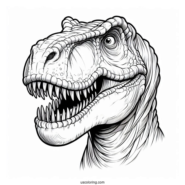 Front Facing View Of T-Rex Showing Teeth