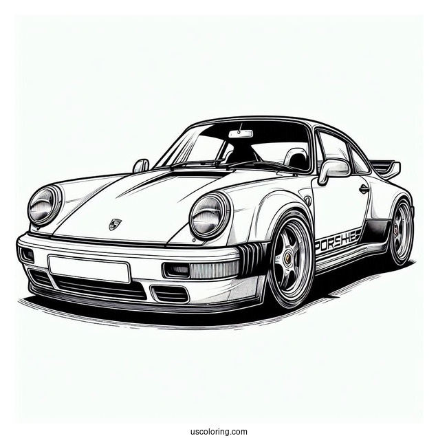 Porsche Coloring Page 930 Turbo