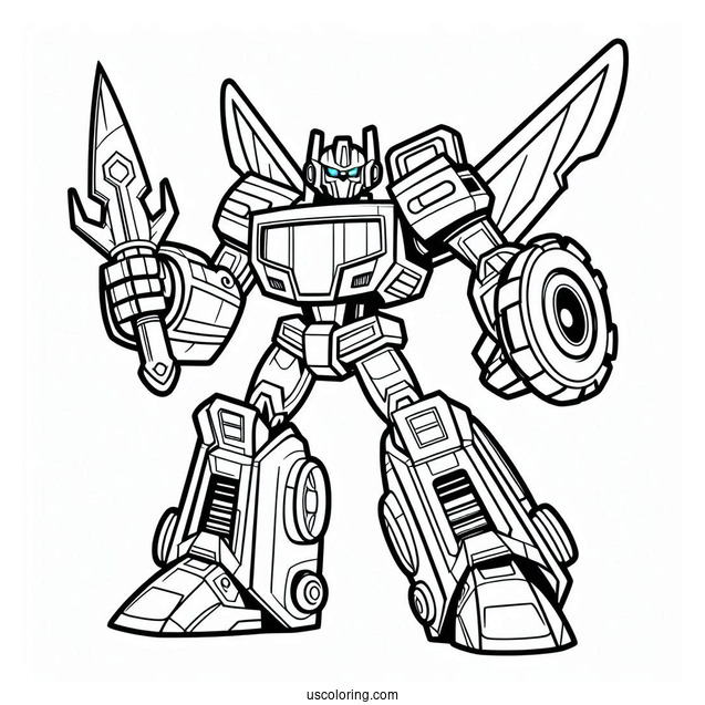 Blades Rescue Bots Coloring Page Outline For Kids