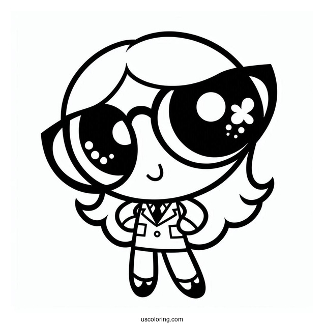 Professor Utonium Character Coloring Sheet