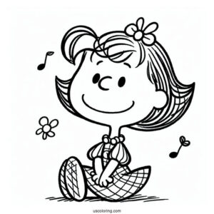 Coloring Page Of Sally From Peanuts