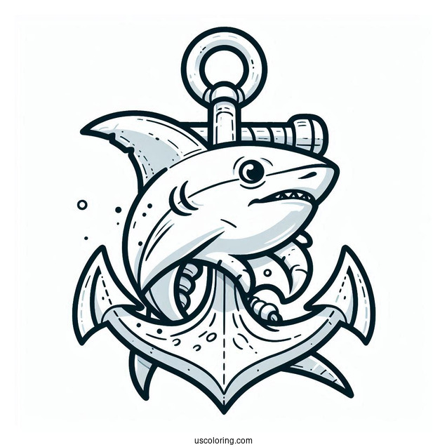 Anchor The Hammerhead Shark Coloring Page Finding Nemo