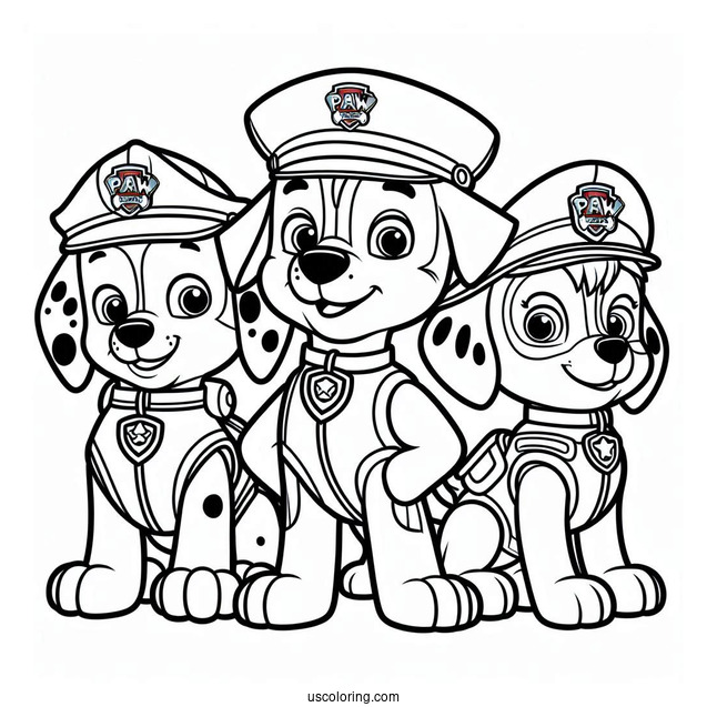 Paw Patrol Friends Coloring Sheet(1)