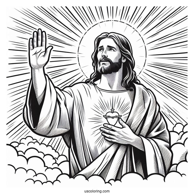 Jesus Restoring Sign Miracle Coloring Page