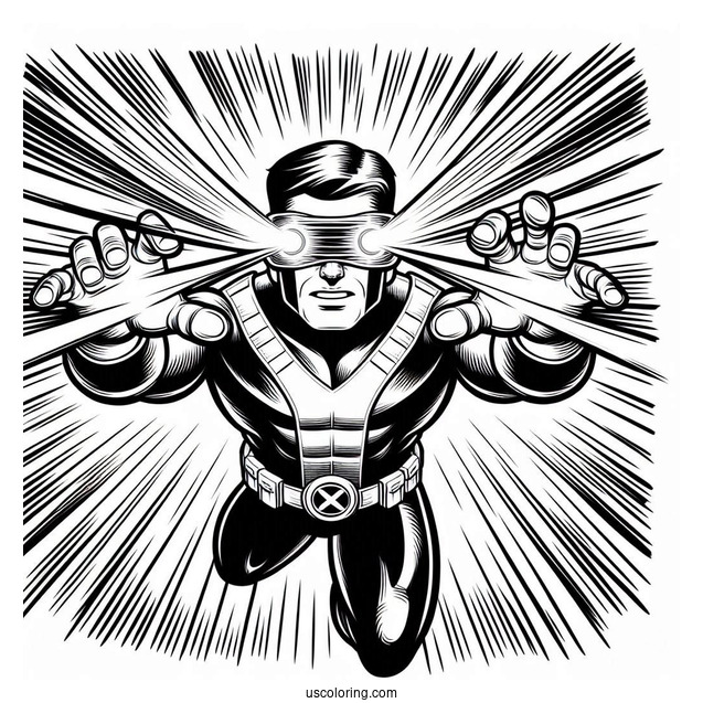 X-Men Cyclops Emitting Beams