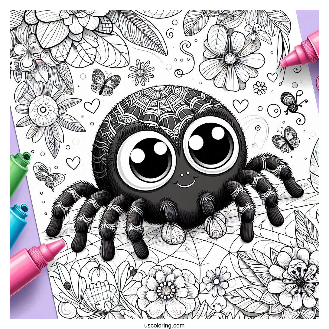 spider coloring pages feature image