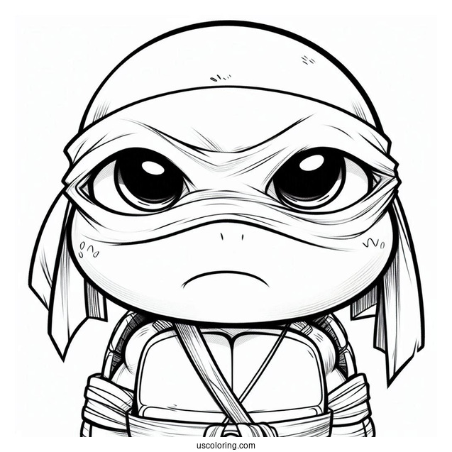 Ninja Turtles Coloring Page Of Young Raphael Pouting