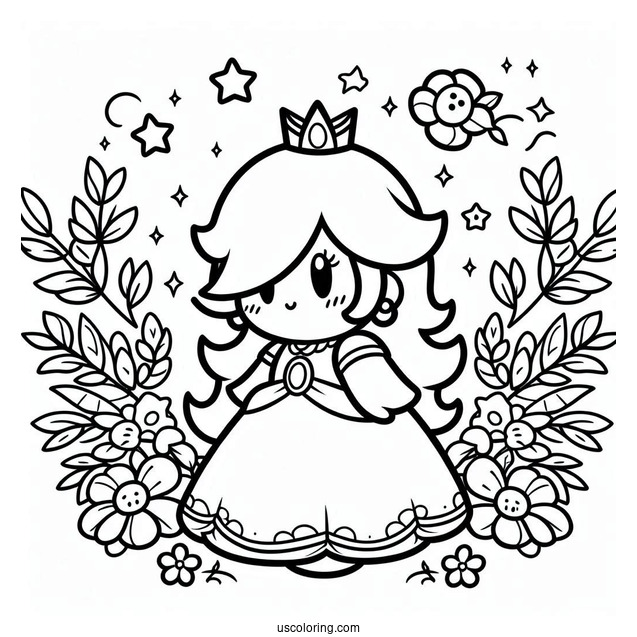 Simple Rosalina Coloring Page For Preschoolers