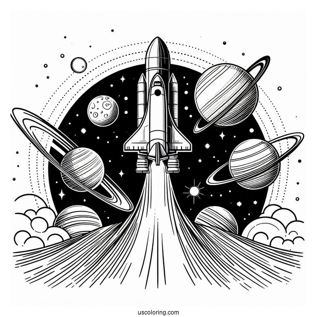 Nasa Rocket Entering Solar System To Color
