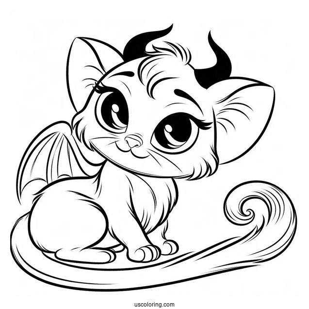 Coloring Page Of Lucifer The Cat From Cinderella