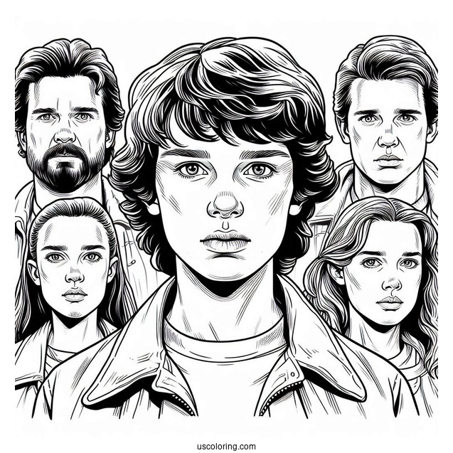Stranger Things Popular Characters To Color