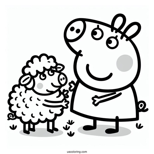 Peppa Pig Playing With Suzy Sheep