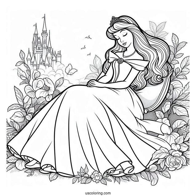 Sleeping Beauty With A Beautiful Dress